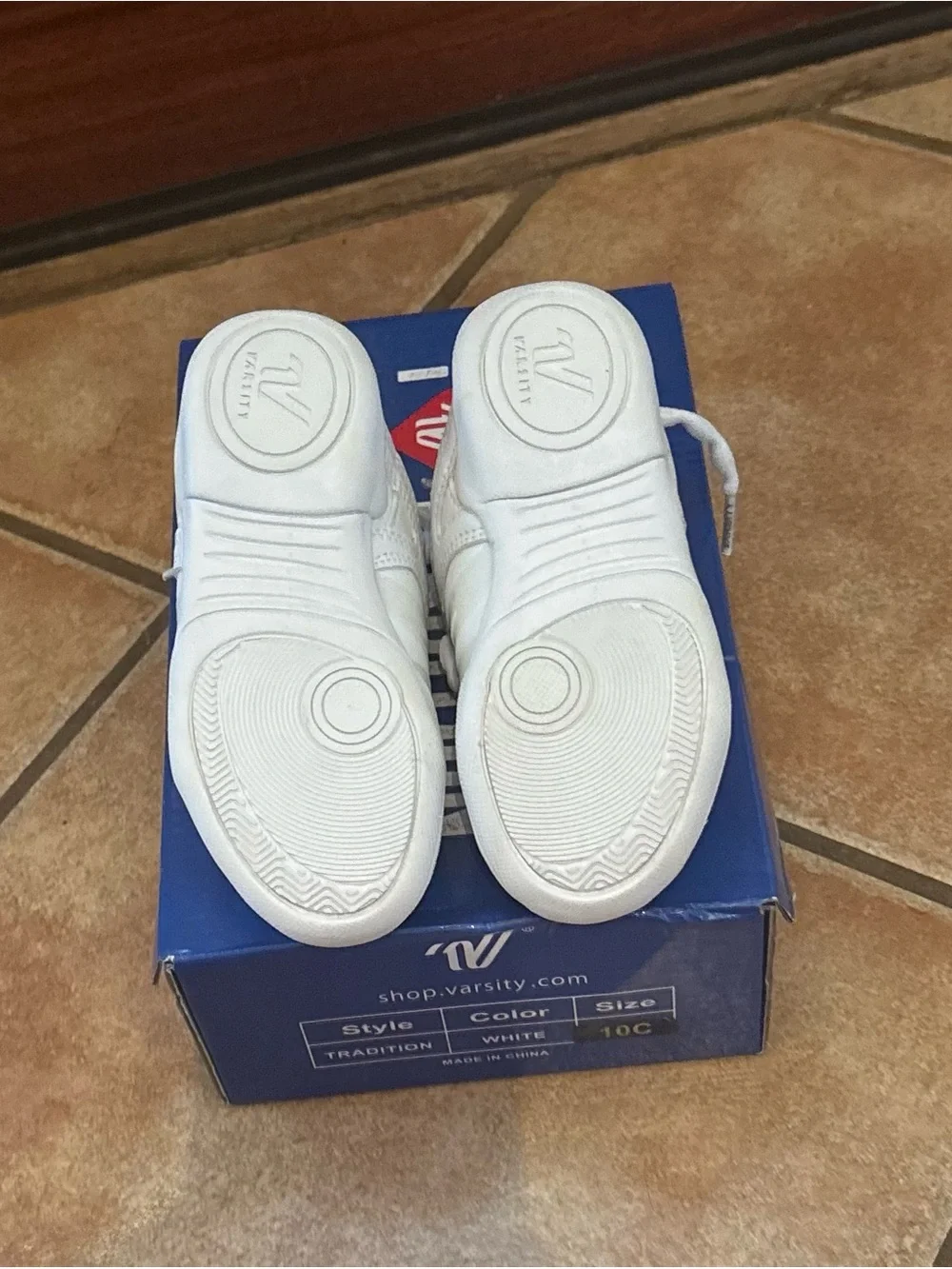 Brand new Varsity Kids White Lace-Up Sneakers